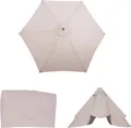 Produktbild: Ersatz-Bezug für Sonnenschirm Florida, Sonnenschirmbezug Ersatzbezug, Ø 3m Polyester 6 Streben creme