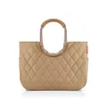 Produktbild: reisenthel loopshopper L frame rhombus ginger – Stabile Tasche mit praktischen Fächern aus recycelten PET-Flaschen – Charmantes und wasserabweisendes Design