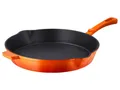 Produktbild: SILVERCREST® Pfanne Gusseisen 30 cm mit Ausgießer (Orange) - B-Ware sehr gut