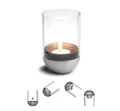Produktbild: höfats - Gravity Candle Silber - Windlicht und Teelichthalter - inteligenter Kerzenhalter hält Kerze waagerecht - bequemes Anzünden und integrierte Löschfunktion