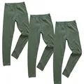 Produktbild: HERMKO 2720 3er Pack Kinder Legging aus Bio-Baumwolle, Farbe:olive, Größe:128