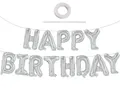 Produktbild: Silber Happy Birthday Ballon Girlande16 Zoll Silver Folie Happy Birthday Foli...