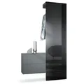 Produktbild: Vladon Garderobe, Schwarz Hochglanz, Holzwerkstoff, 105x193x35 cm, Garderobe, Garderoben-Sets & Serien, Garderoben-Sets