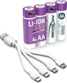 Produktbild: Ansmann 1312-0036 - Wiederaufladbarer Akku - AA - Lithium-Ion (Li-Ion) - 1,5 V - 4 Stück(e) - 1800 mAh