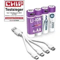 Produktbild: Akku Mignon aa Typ-C Anschluss Li-Ion 1800mAh 1,5V, 4 Stück - Ansmann