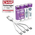 Produktbild: Akku Mignon Aa Typ-c Anschluss Li-ion 1800mah 1,5v, 4 Stück - Ansmann