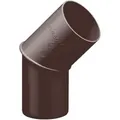Produktbild: Inefa - Regenrohrbogen 45 Grad für Fallrohr, pvc Verbindungsstück Dachrinnenzubehör, einfache Steckmontage, Made in Germany - DN75 / 75mm Dunkelbraun