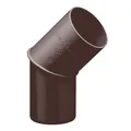 Produktbild: INEFA Regenrohrbogen 45 Grad für Fallrohr, PVC DN 75 Dunkelbraun Verbindungsstück Dachrinnenzubehör, einfache Steckmontage, Made in Germany