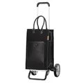 Produktbild: ANDERSEN Einkaufstrolley - Alu Star Shopper Charu schwarz 49 L Leder, nachhaltig, Aluminium, höhenverstellbar, Räder abnehmbar