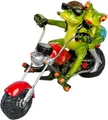 Produktbild: formano wunderschöner Biker,Bikerpaar,Motorradfahrer auf rotem Chopper,Froschhausen ca. 21 cm x 12 cm