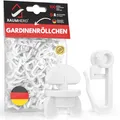 Produktbild: Raumhero Gardinenröllchen für Schiene (Komplettset 100x Gardinenhaken inkl. 6X Stopper) - 8mm Standardmaß Gardinengleiter - Gardinenhaken für Schienen - 100% Made in Germany