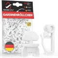 Produktbild: ® Gardinenröllchen für Schiene Komplettset 100x Gardinenhaken inkl. 6X Stoppe...
