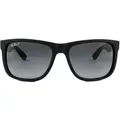Produktbild: Ray-Ban Sonnenbrille Justin 4165 622/T3 Schwarzer Gummi Grau Gradient Polarisiert