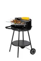 Produktbild: Tarrington House Holzkohlegrill Deluxe, Stahl, Tragbarer, rund, hohenverstellbarer Grillrost Ø 48 cm, mit Rädern, schwarz
