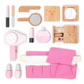 Produktbild: ® Kinder Holz Kosmetik Spielset mit Tasche inkl. Make-up Föhn Spiegel Parfüm ...