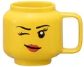 Produktbild: LEGO WINKING GIRL Tasse 530 ml Becher MUG gelb Kaffeetasse Teetasse