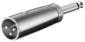 Produktbild: Goobay 27452 XLR Adapter, AUX Klinke 6,35 mm mono Stecker zu XLR Stecker - XLR-S