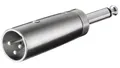 Produktbild: Adapter XLR, wtyk jack AUX mono 6,35 mm na wtyk XLR