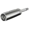 Produktbild: XLR- Adapter  3-pol. XLR-Stecker > 6,35mm mono Stecker