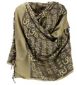 Produktbild: GURU SHOP Pashmina Viskose Schal/Stola mit OM Muster - Gelb, Herren/Damen, Synthetisch