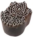 Produktbild: GURU SHOP Indischer Textilstempel, Holz Stoffdruckstempel, Blaudruck Stempel, Druck Modell - 4x5 cm Blume 9