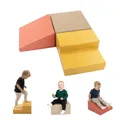 Produktbild: IGLU SOFT PLAY Set mit 3 Schaumstoffblöcken für die Motorik für Babys weich riesig aus Schaumstoff (Pastel Autumn)
