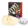 Produktbild: BRILONER - Pimp your Panel LED Strip Starterset, Warmweiß, Kabelschalter, Streifen, Leiste, Zimmer Deko, Band, Zubehör Akustikpaneele, Lichtleiste, Lichtband, 2,6m, Weiß