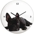 Produktbild: Artland Wanduhr Bulldogge (wahlweise mit Quarz- oder Funkuhrwerk, lautlos ohne Tickgeräusche)
