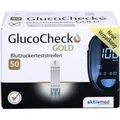 Produktbild: GLUCOCHECK GOLD Blutzuckerteststreifen 50 St PZN 11864933