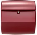 Produktbild: Burg Wächter Piano 886 Merlot Kunststoff-Briefkasten, Querformat, Öffnungsstopp, Zeitungsfach, weinrot (37180)