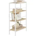 Produktbild: Woltu Standregal, Weiß, Eiche, Holzwerkstoff, 4 Fächer, Rechteckig, eckig, 50x78x20 cm, Wohnzimmer, Regale, Bücherregale