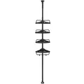 Produktbild: SONGMICS Teleskop-Duschregal schwarz 25,0 x 35,0 x 85,0 - 300,5 cm