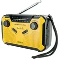 Produktbild: Radk0001 Outdoorradio Ukw, Am, Fm Handkurbel, Solarpanel, Spritzwassergeschützt, Stoßfest, Taschenlampe, Gelb/schwarz - Schwaiger