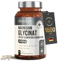Produktbild: Magnesium Glycinat 180 Kapseln | 300mg Elementares Mg | 1500mg Pro Dosis | Magnesium Bisglycinat Pulver | Magnesiumglycinat Hochdosiert Ohne Zusatzstoffe | VitaBright Bio Magnesiumbisglycinat