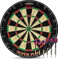 Produktbild: Carromco Steel Dartscheibe Sisal Superplay Profi Dartscheibe Tuniergröße Bristle Steeldartboard Dartpfeile 3x Softdarts 3x Steeldarts