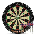 Produktbild: Carromco Dartscheibe Superplay, Steeldart, Sisal Dartboard mit 3 Stahldarts & 3 Softdarts, Stabiler Metall-Nummernring, Dartpfeile, Dart-Set, Darts-Spiel, Turniergröße