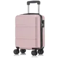 Produktbild: Koffer Trolley Reisekoffer Suitcase, Rollkoffer Handgepäck ,mit 4 Rollen360°, Hartschalenreisekoffer, Zahlenschloss, Weicher Gummigriff (S, Rosé... - Rosa