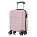 Produktbild: YONSLY Trolley Reisekoffer Travel Suitcase, Rollkoffer Handgepäck, Hartschalenreisekoffer mit 4 Rollen 360°, Zahlenschloss, Weicher Gummigriff (S, Roségold)