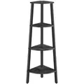 Produktbild: Vasagle Bücherregal LLS034B22, schwarz, Eckregal aus Metall / Holz, 4 Ebenen, 34 x 125 x 34cm