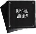 Produktbild: Pechkeks Servietten schwarz – Du schon wieder - Party Tischdeko 33x33cm