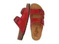 Produktbild: Tuffeln Leder-Sandalen Föhr mit weichem Korkfußbett Zweischnaller Pantoletten, Rot Gr. 37