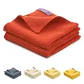 Produktbild: Living Crafts - JUNO | Spültücher, 2er-Pack | Geschirrtücher, Saugfähige Geschirrtücher, Weiche Geschirrtücher, Reinigungstücher, Küchentücher, 28 x 28 cm (Red Clay)