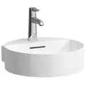 Produktbild: LAUFEN Val Handwaschbecken H8112817571091 40x42,5cm, weiß matt, ohne Hahnloch, mit Überlauf