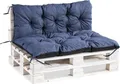 Produktbild: Palettenauflage Palettenkissen Kissen Palettensofa Euro Paletten Polster MH-TMPA Dunkelblau