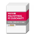 Produktbild: 5er Set Polystyrol Platten weiß I DIN A3 Kunststoff-Hartplatten PS Zuschnitte I 29,7 x 42 cm I 2 mm Stärke I für Modellbau Architektur DIY I mag266