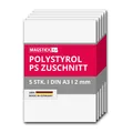 Produktbild: 5er Set Polystyrol Platten weiß I DIN A3 Kunststoff-PS Zuschnitte DIY I mag_266