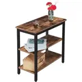Produktbild: Hoobro - Nachttisch, Beistelltisch, Nachttische, Mit 3 Ablage, Sofatisch Industriestil, Nachtschrank, Schlafzimmer, Wohnzimmer, Küche, Einfach Zu Montieren, Metallrahmen, Vintage Ebf14bz01