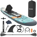Produktbild: TecTake GmbH Stand-Up Paddle Board 2in1 aufblasbar, Komplettset - türkis/orange 405156