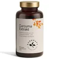 Produktbild: KURKRAFT Curcuma Extrakt Kapseln hochdosiert (475mg Curcuminoide je Kapsel) mit schwarzem Pfeffer-Extrakt und Bio Kurkuma Pulver