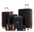 Produktbild: Travelhouse Trolleyset Bari, 4 Rollen, (Spar-Set, 6 tlg., Hartschalen Trolley-Set 6-teilig)
